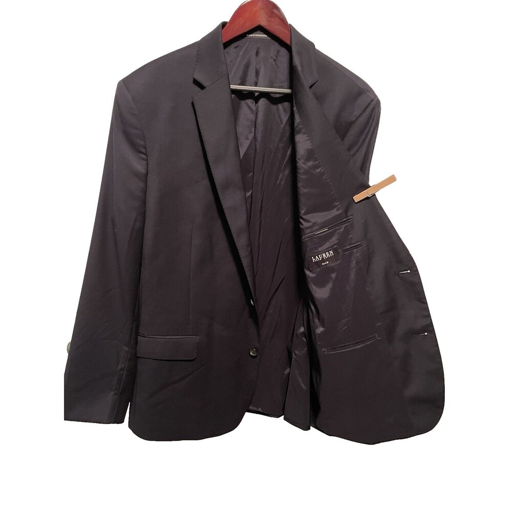 Lauren Ralph Lauren Black Label Slim Fit Blazer Jacket AMF Pick Stitching 46R